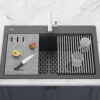 Ruvati Silicone Bottom Grid Sink Mat for RVG1033 and RVG2033 Sinks - Grey - RVA41033GR