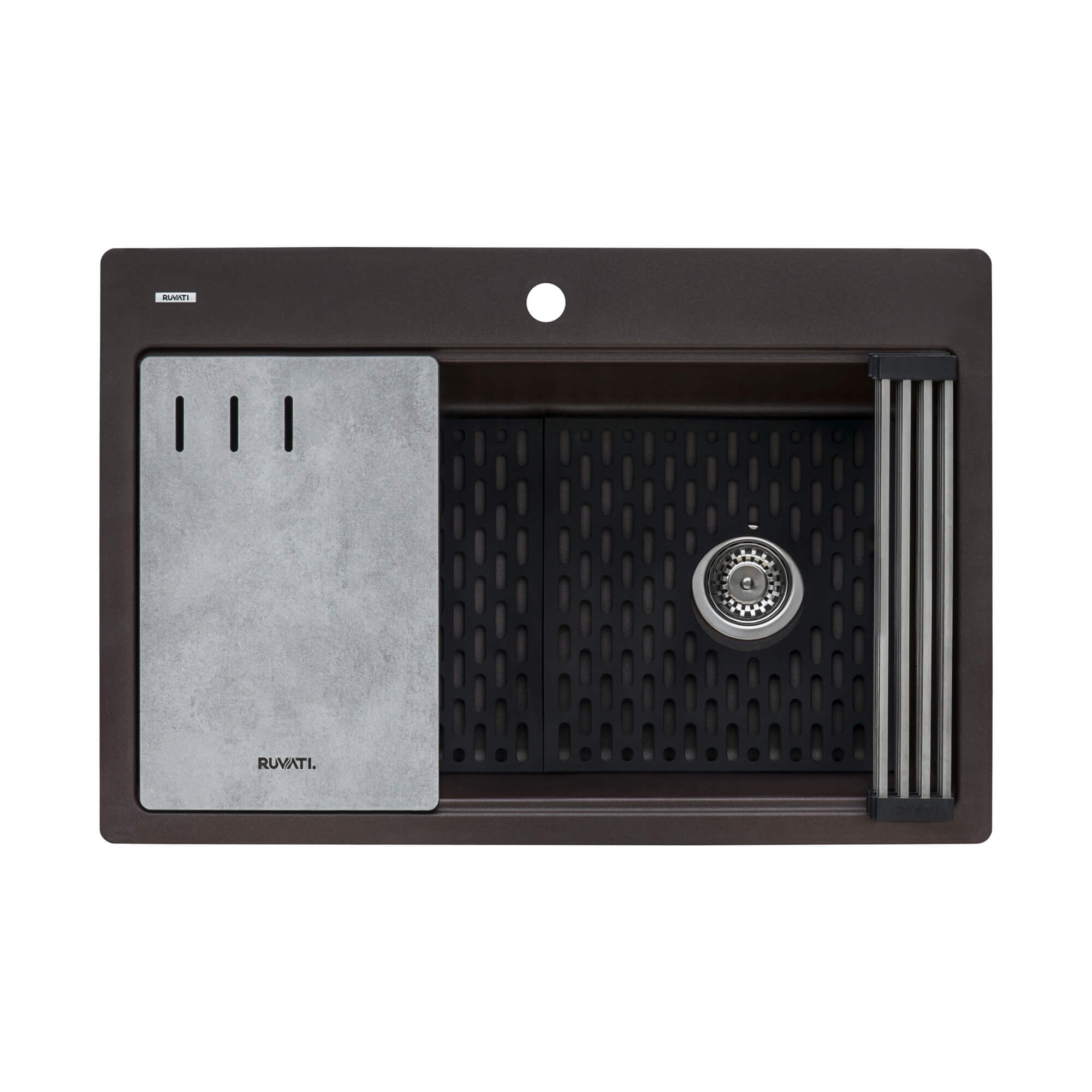 Ruvati Silicone Bottom Rinse Grid For RVG1033 & RVG2033 Granite Sinks - Grey, 27.5" X 15"