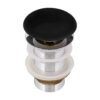 Ruvati Black Ceramic Top Push Pop-up Drain for Bathroom Sinks without Overflow- RVA5102BK