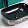 Ruvati Black Ceramic Top Push Pop-up Drain for Bathroom Sinks without Overflow- RVA5102BK
