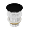 Ruvati Black Ceramic Top Push Pop-up Drain for Bathroom Sinks without Overflow- RVA5102BK