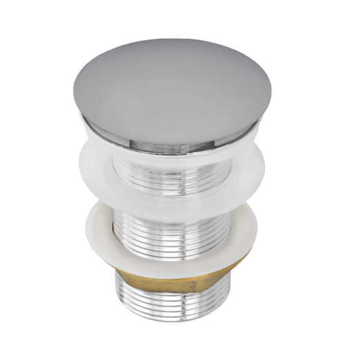 Ruvati Umbrella Style Push Pop-up Drain for Bathroom Sinks without Overflow - Chrome Finish - RVA5102CH