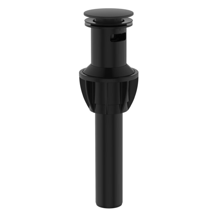 Ruvati Push Pop-Up Bathroom Sink Drain Stopper with Overflow Matte Black - RVA5105MB