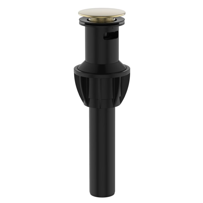 Ruvati Push Pop-Up Bathroom Sink Drain Stopper with Overflow Brushed Satin Gold - RVA5105SG