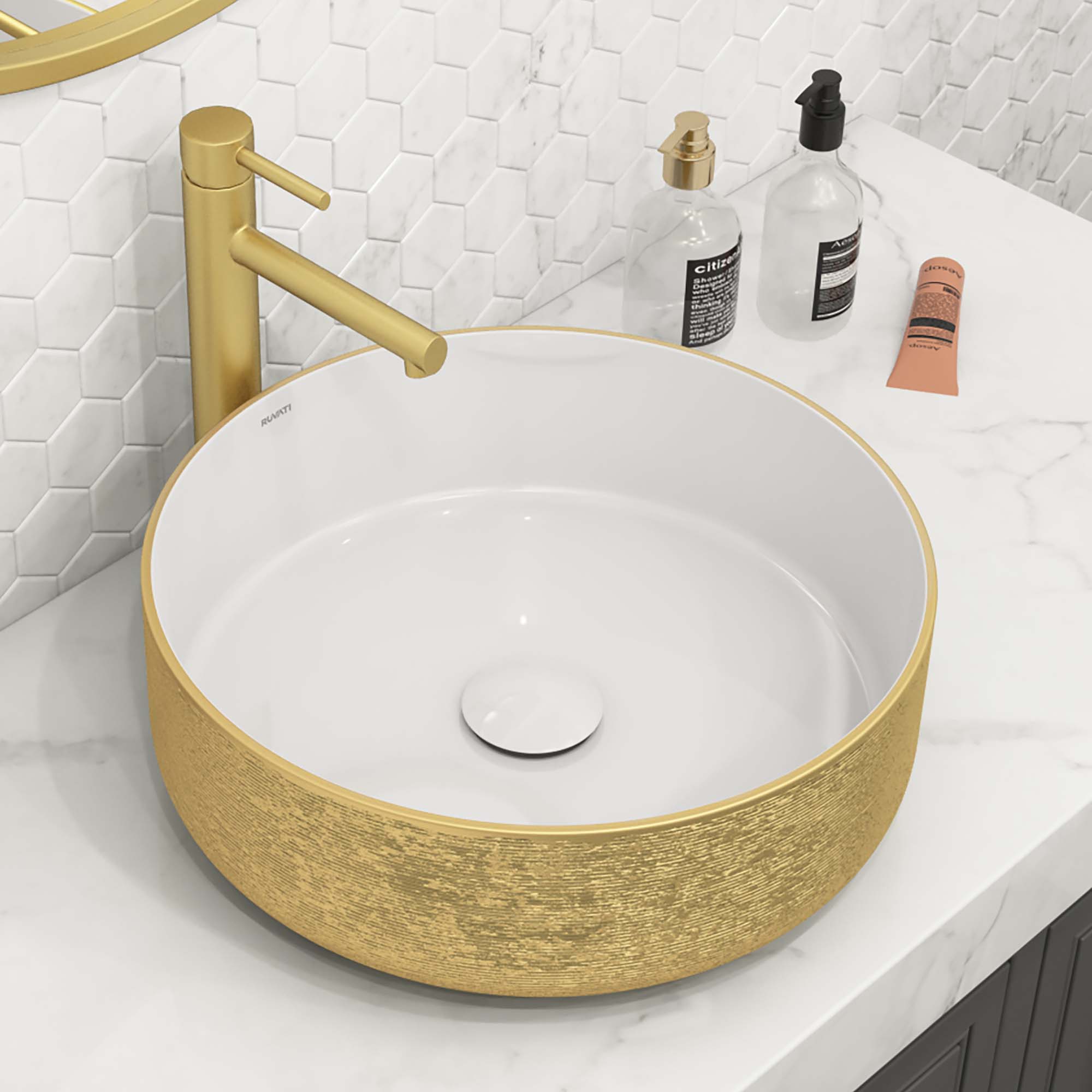 Oval Shaped Black And Gold Toilet