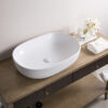 Ruvati 24 x 16 inch Bathroom Vessel Sink White Oval Above Vanity Countertop Porcelain Ceramic - RVB0424