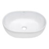 Ruvati 24 x 16 inch Bathroom Vessel Sink White Oval Above Vanity Countertop Porcelain Ceramic - RVB0424
