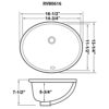 Ruvati 14-3/4 x 11 inch Undermount Bathroom Vanity Sink White Oval Porcelain Ceramic with Overflow - RVB0616