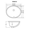 Ruvati 16 x 13 inch Undermount Bathroom Sink White Oval Porcelain Ceramic with Overflow - RVB0618 Ruvati 16 x 13 inch Undermount Bathroom Sink White Oval Porcelain Ceramic with Overflow - RVB0618