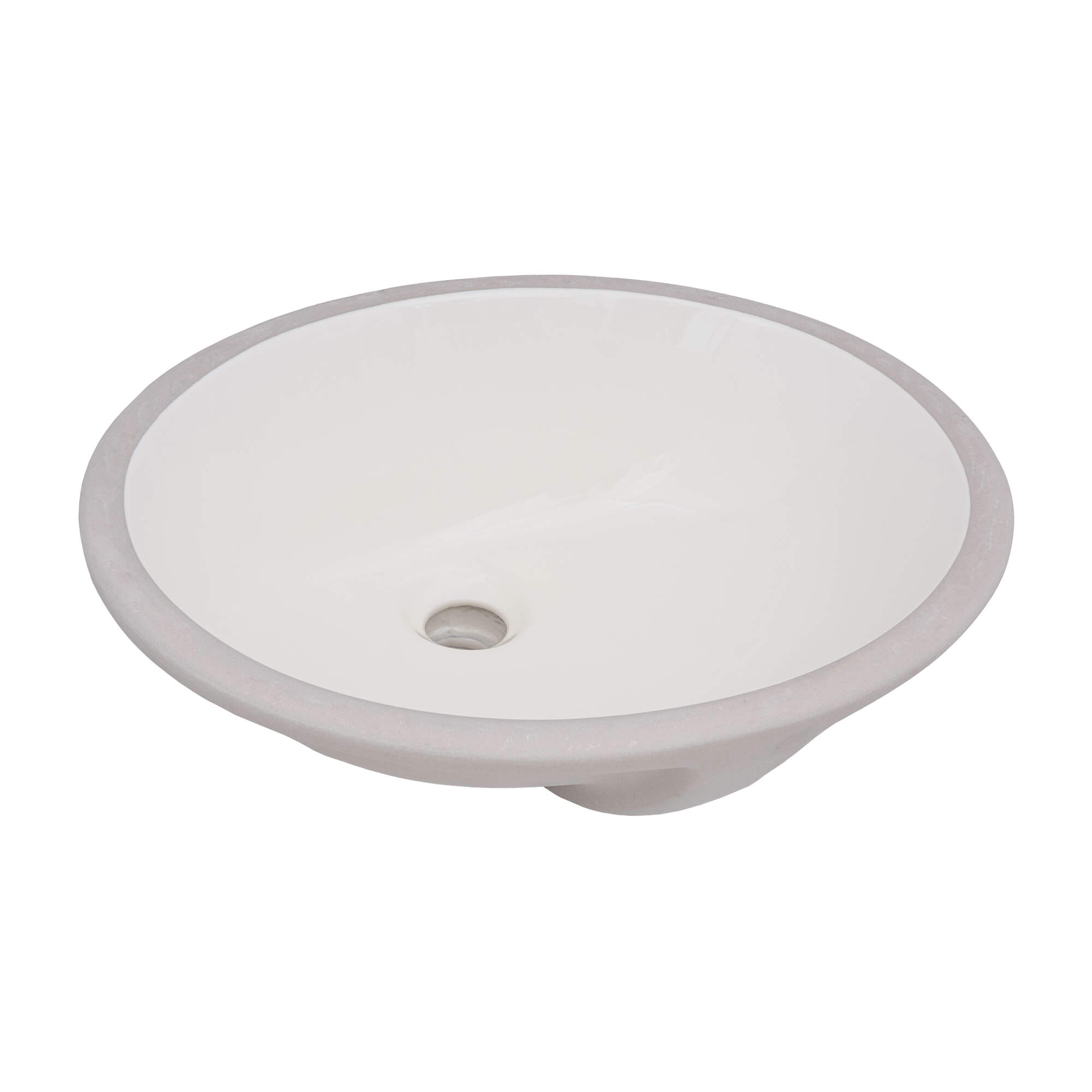 Ruvati 16 x 13 inch Undermount Bathroom Sink Biscuit Oval Porcelain ...