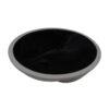Ruvati 16 x 13 inch Undermount Bathroom Sink Black Oval Porcelain Ceramic with Overflow - RVB0618BK