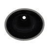 Ruvati 16 x 13 inch Undermount Bathroom Sink Black Oval Porcelain Ceramic with Overflow - RVB0618BK