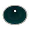 Ruvati 16 x 13 inch Undermount Bathroom Sink Emerald Green Oval Porcelain Ceramic with Overflow - RVB0618EG