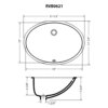 Ruvati 22 x 15 inch Undermount Bathroom Sink White Oval Porcelain Ceramic with Overflow - RVB0621