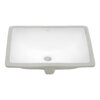 Ruvati 16 x 11-3/4 inch Undermount Bathroom Vanity Sink White Rectangular Porcelain Ceramic with Overflow - RVB0718