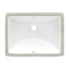 Ruvati 16 x 11-3/4 inch Undermount Bathroom Vanity Sink White Rectangular Porcelain Ceramic with Overflow - RVB0718