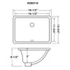 Ruvati 16 x 11-3/4 inch Undermount Bathroom Vanity Sink Biscuit Rectangular Porcelain Ceramic with Overflow - RVB0718BC