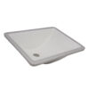 Ruvati 16 x 11-3/4 inch Undermount Bathroom Vanity Sink Biscuit Rectangular Porcelain Ceramic with Overflow - RVB0718BC