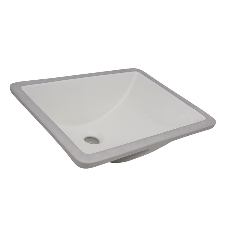 Ruvati 17 x 12 inch Undermount Bathroom Vanity Sink Biscuit Rectangular ...