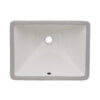 Ruvati 16 x 11-3/4 inch Undermount Bathroom Vanity Sink Biscuit Rectangular Porcelain Ceramic with Overflow - RVB0718BC