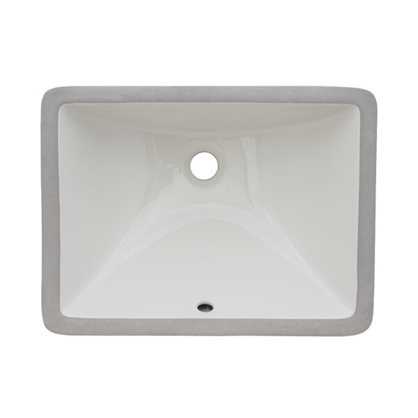 Ruvati 17 x 12 inch Undermount Bathroom Vanity Sink Biscuit Rectangular ...