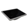 Ruvati 16 x 11-3/4 inch Undermount Bathroom Vanity Sink Black Rectangular Porcelain Ceramic with Overflow - RVB0718BK