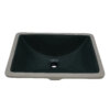 Ruvati 16 x 11-3/4 inch Undermount Bathroom Vanity Sink Emerald Green Rectangular Porcelain Ceramic with Overflow - RVB0718EG