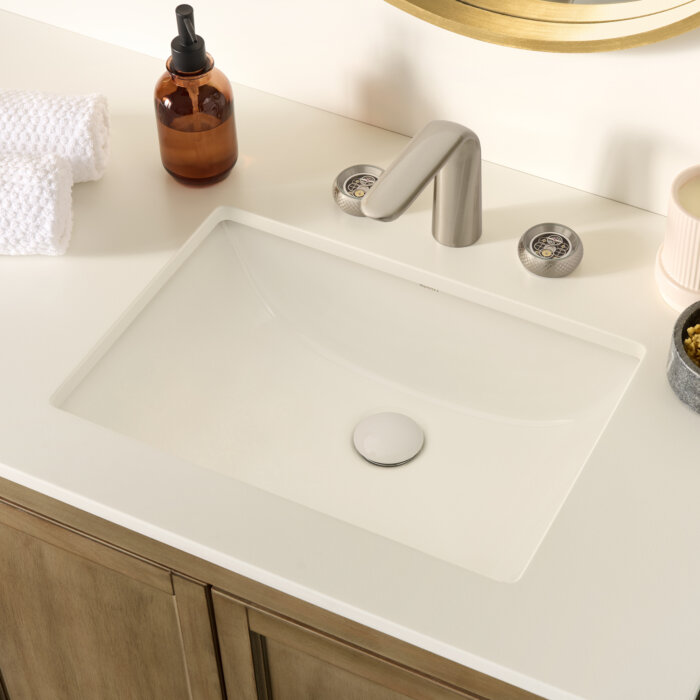 Ruvati 18 x 12-3/4 inch Undermount Bathroom Sink White Rectangular Porcelain Ceramic with Overflow - RVB0720 Ruvati 18 x 12-3/4 inch Undermount Bathroom Sink White Rectangular Porcelain Ceramic with Overflow - RVB0720