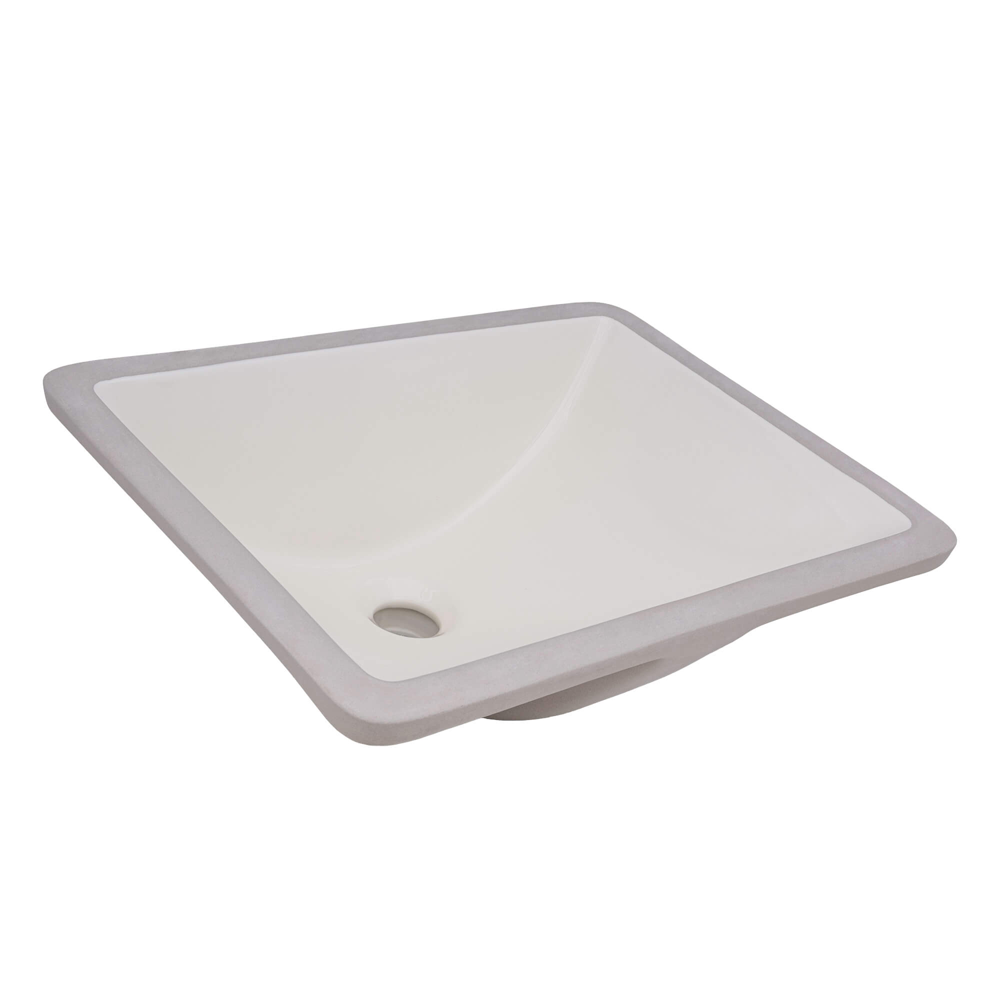 Ruvati 18 x 12-3/4 inch Undermount Bathroom Sink Biscuit Rectangular ...