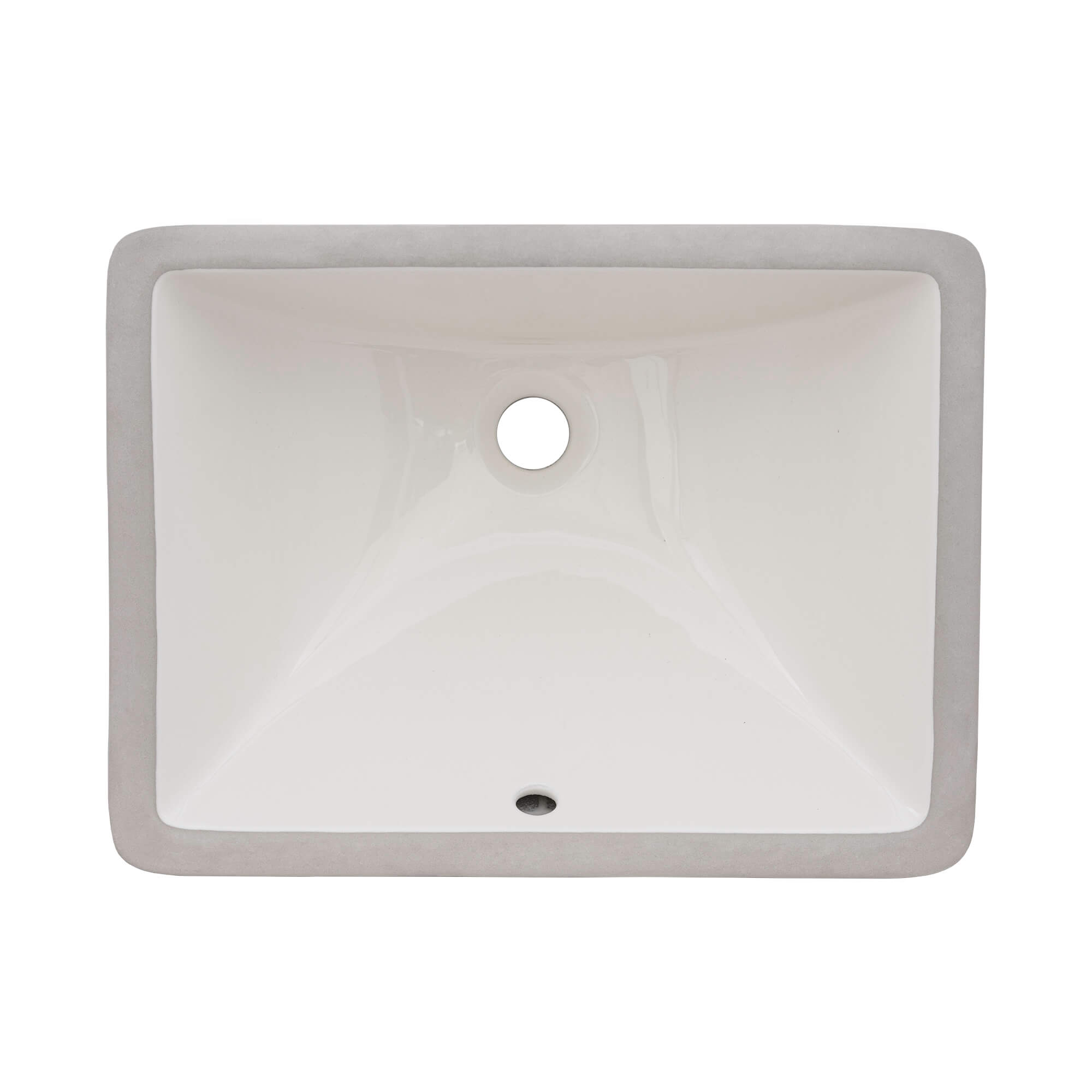 Ruvati 18 x 12-3/4 inch Undermount Bathroom Sink Biscuit Rectangular ...