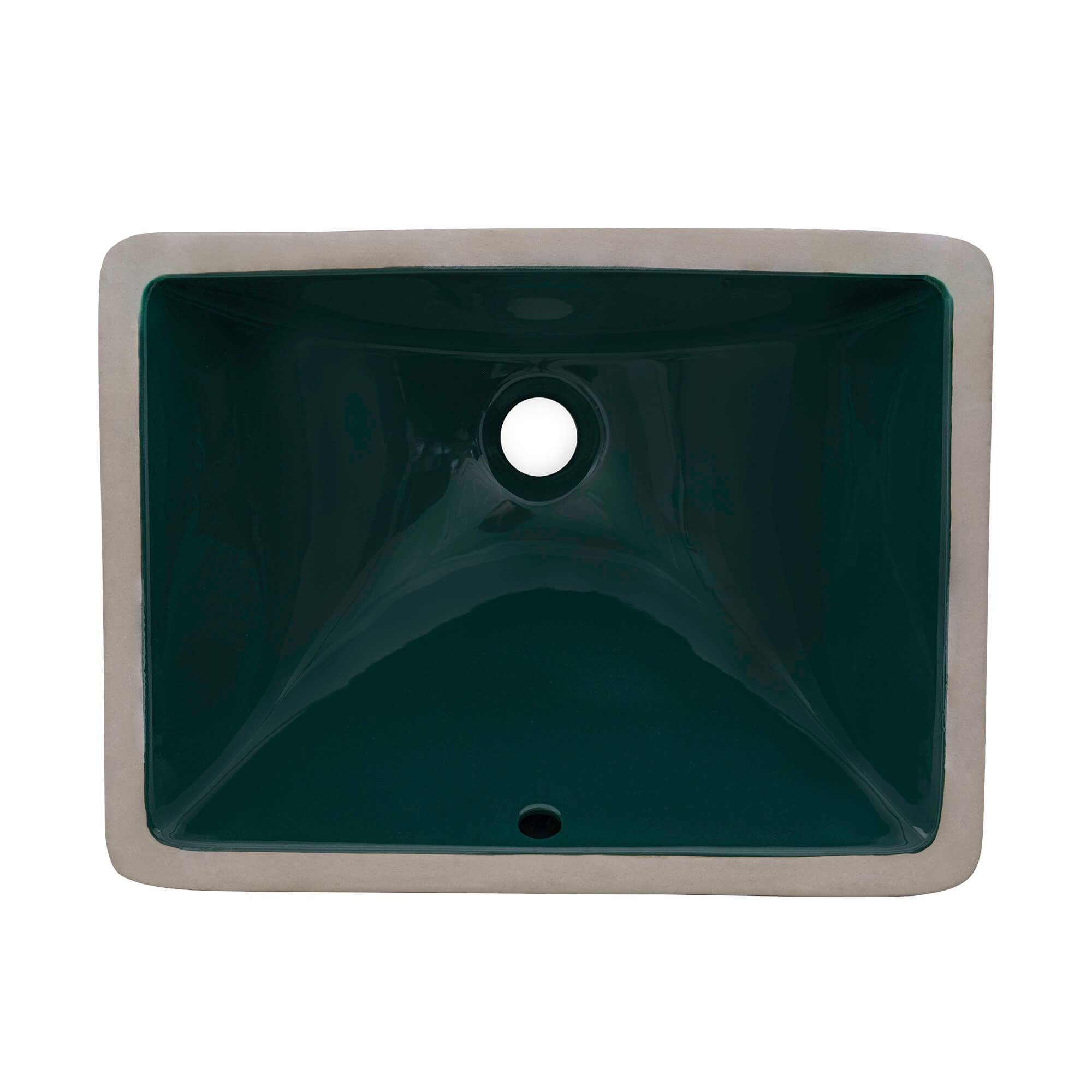 Ruvati 18 x 12-3/4 inch Undermount Bathroom Sink Emerald Green ...
