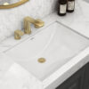 Ruvati 18 x 12 inch Undermount Bathroom Vanity Sink White Rectangular Porcelain Ceramic with Overflow - RVB0721