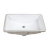 Ruvati 23 x 14 inch Undermount Bathroom Vanity Sink White Rectangle Porcelain Ceramic with Overflow - RVB0723