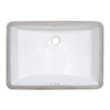 Ruvati 23 x 14 inch Undermount Bathroom Vanity Sink White Rectangle Porcelain Ceramic with Overflow - RVB0723