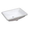 Ruvati 23 x 14 inch Undermount Bathroom Vanity Sink White Rectangle Porcelain Ceramic with Overflow - RVB0723