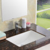 Ruvati 23 x 14 inch Undermount Bathroom Vanity Sink White Rectangle Porcelain Ceramic with Overflow - RVB0723