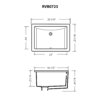 Ruvati 23 x 14 inch Undermount Bathroom Vanity Sink White Rectangle Porcelain Ceramic with Overflow - RVB0723