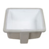 Ruvati 14 x 14 inch Undermount Bathroom Vanity Sink White Square Porcelain Ceramic with Overflow - RVB0742