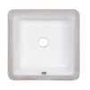 Ruvati 14 x 14 inch Undermount Bathroom Vanity Sink White Square Porcelain Ceramic with Overflow - RVB0742