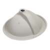 Ruvati 21 x 18 inch Drop In Topmount Bathroom Sink White Oval Porcelain Ceramic with Overflow - RVB0861