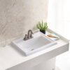 Ruvati 23 x 18 inch Drop In Topmount Bathroom Vanity Sink White Rectangular Porcelain Ceramic with Overflow - RVB0873 Ruvati 23 x 18 inch Drop In Topmount Bathroom Vanity Sink White Rectangular Porcelain Ceramic with Overflow - RVB0873