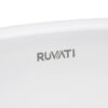 Ruvati 15 x 15 inch Bathroom Vessel Sink Gold Decorative Art Above Vanity Counter White Ceramic - RVB1414WG