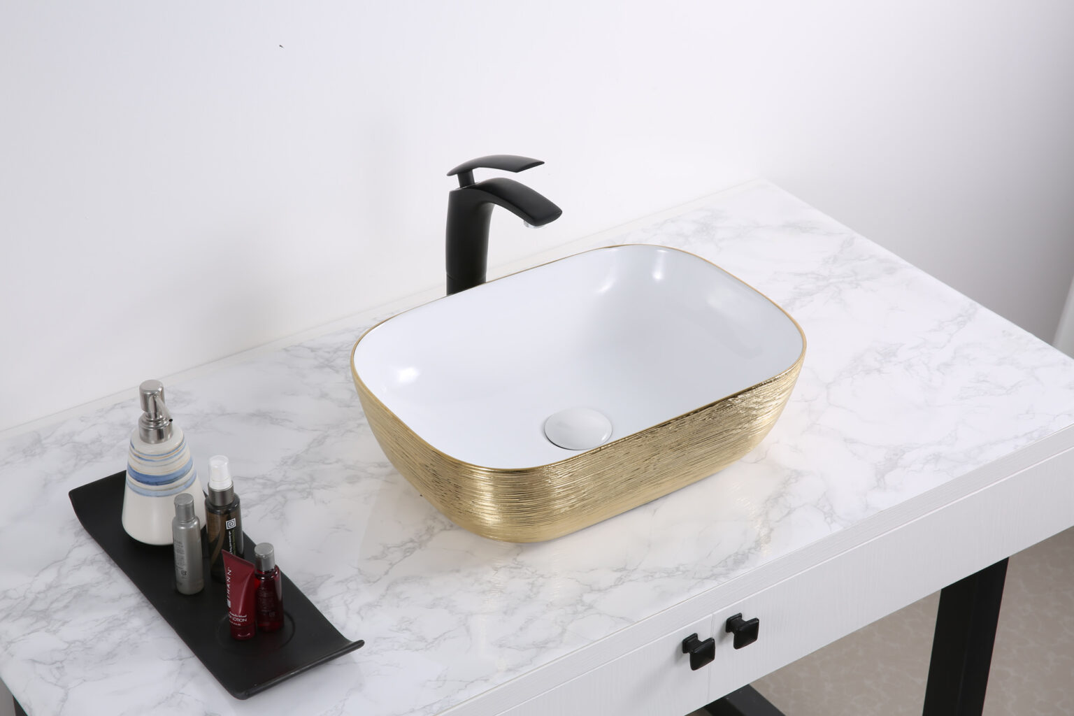 gold bathroom sink cabinets