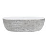 Ruvati 20 x 16 inch Bathroom Vessel Sink Silver Decorative Art Above Vanity Counter White Ceramic - RVB2016WS