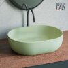 Ruvati 19-inch Avocado Lime Green epiStone Solid Surface Bathroom Vessel Sink - RVB2119GN
