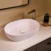 Ruvati 19-inch Matte White epiStone Solid Surface Modern Bathroom Vessel Sink - RVB2119WH