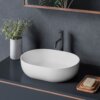 Ruvati 19-inch Matte White epiStone Solid Surface Modern Bathroom Vessel Sink - RVB2119WH