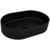 Ruvati 23-inch Matte Black epiStone Solid Surface Modern Bathroom Vessel Sink - RVB2550BK