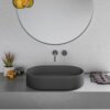 Ruvati 23-inch Matte Black epiStone Solid Surface Modern Bathroom Vessel Sink - RVB2550BK
