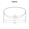 Ruvati 16 inch Murano Glass Art Vessel Circle Decorative Pattern Bathroom Sink - Cosmic Black - RVB3049